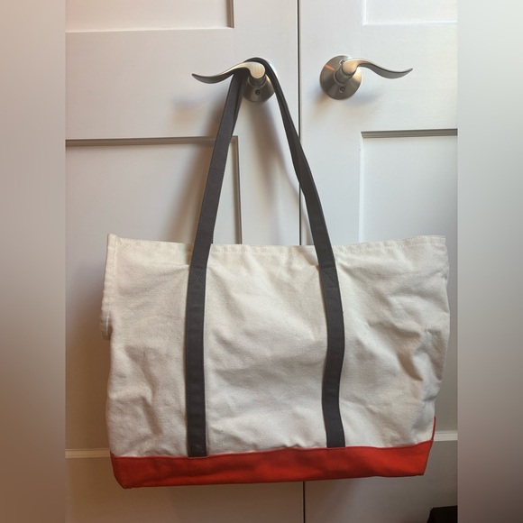 EUC Love Thy Beast Canvas Pet Carrier Tote in Natural & Orange - Picture 6 of 12